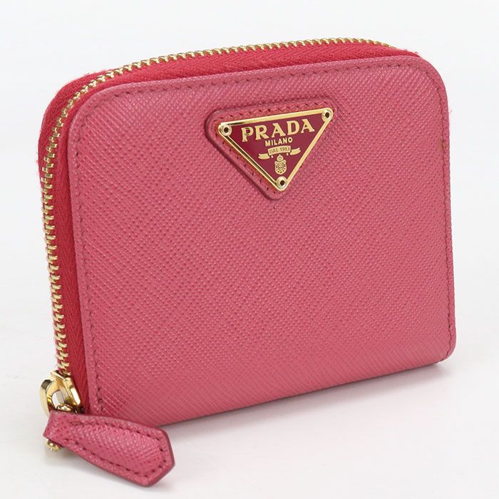 PRADA プラダ コインケース サフィアーノトライアングル 1MM268 小銭入れ レザー【中古】 レディース