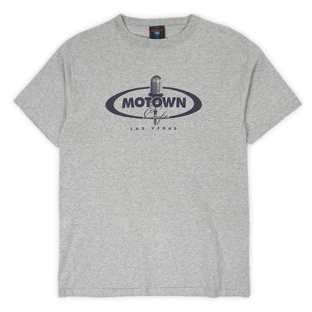 モータウンカフェ MOTOWN Cafe 90s 90年代 プリントTシャツ MADE IN USA アメリカ製 シングルステッチ ヴィンテージ 古着 メンズ Tシャツ カットソー 霜降りグレー XL【中古】