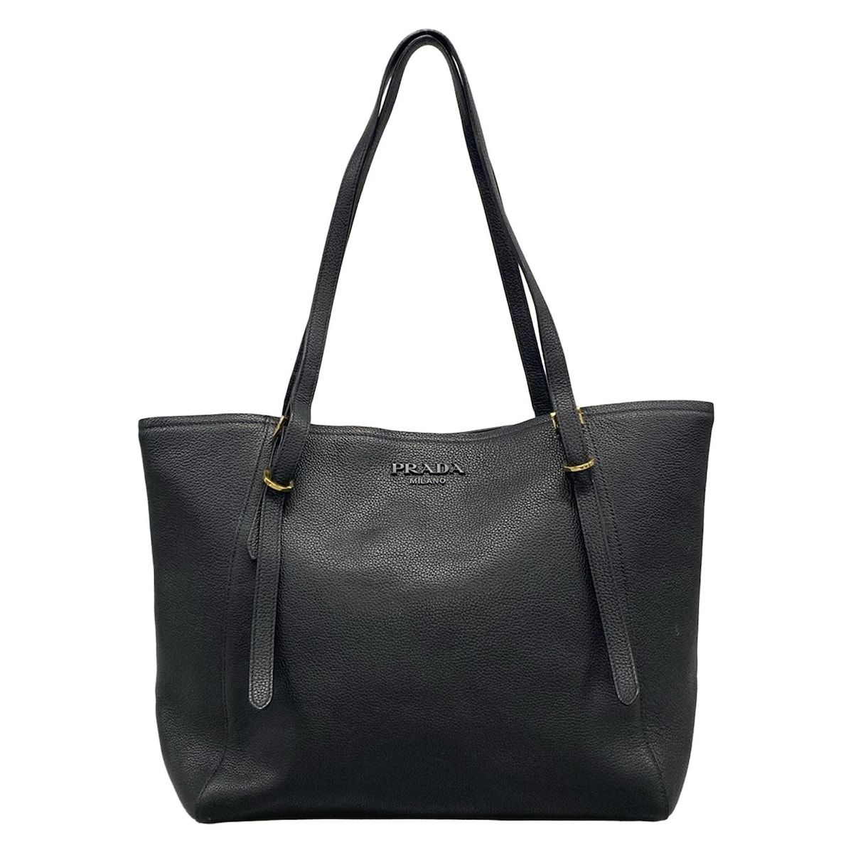 PRADA(プラダ) トートバッグ - 黒 ロゴ レザー