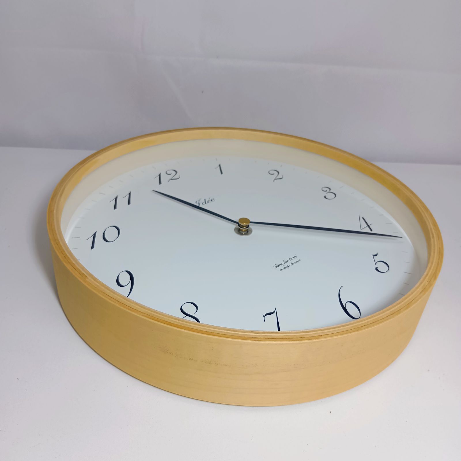 N 【美品】 IDEE TIMING 掛け時計 アラビア数字 ウッド 250mm - メルカリ