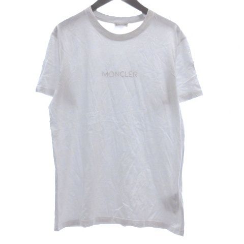 モンクレール MONCLER ロゴプリント Tシャツ カットソー 半袖 ホワイト XL