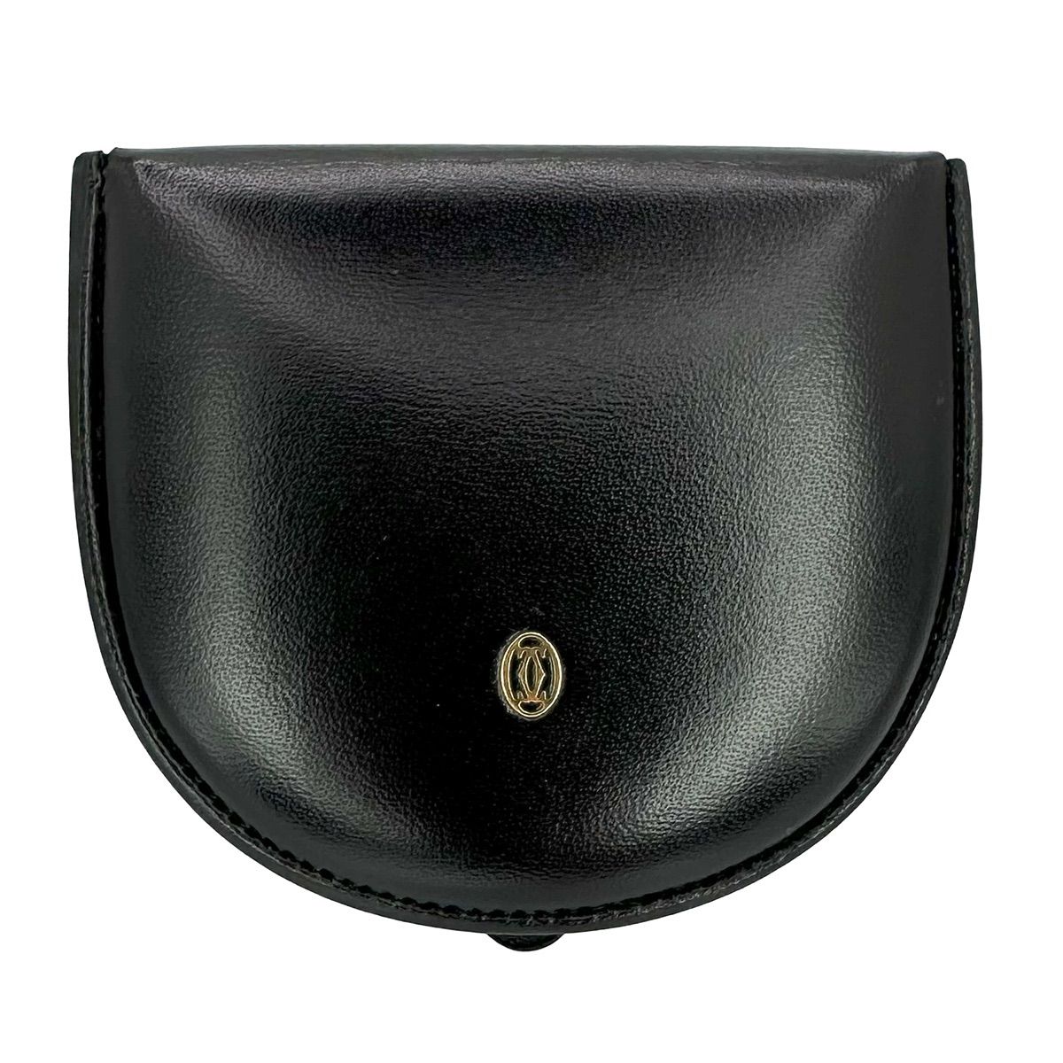 【Cartier】 カルティエ パシャドゥカルティエ　コインケース　ブラック 小銭入れ コインパース　レザー 黒　ブラックゴールド金具【未使用品】 USED-SS 【9304】
