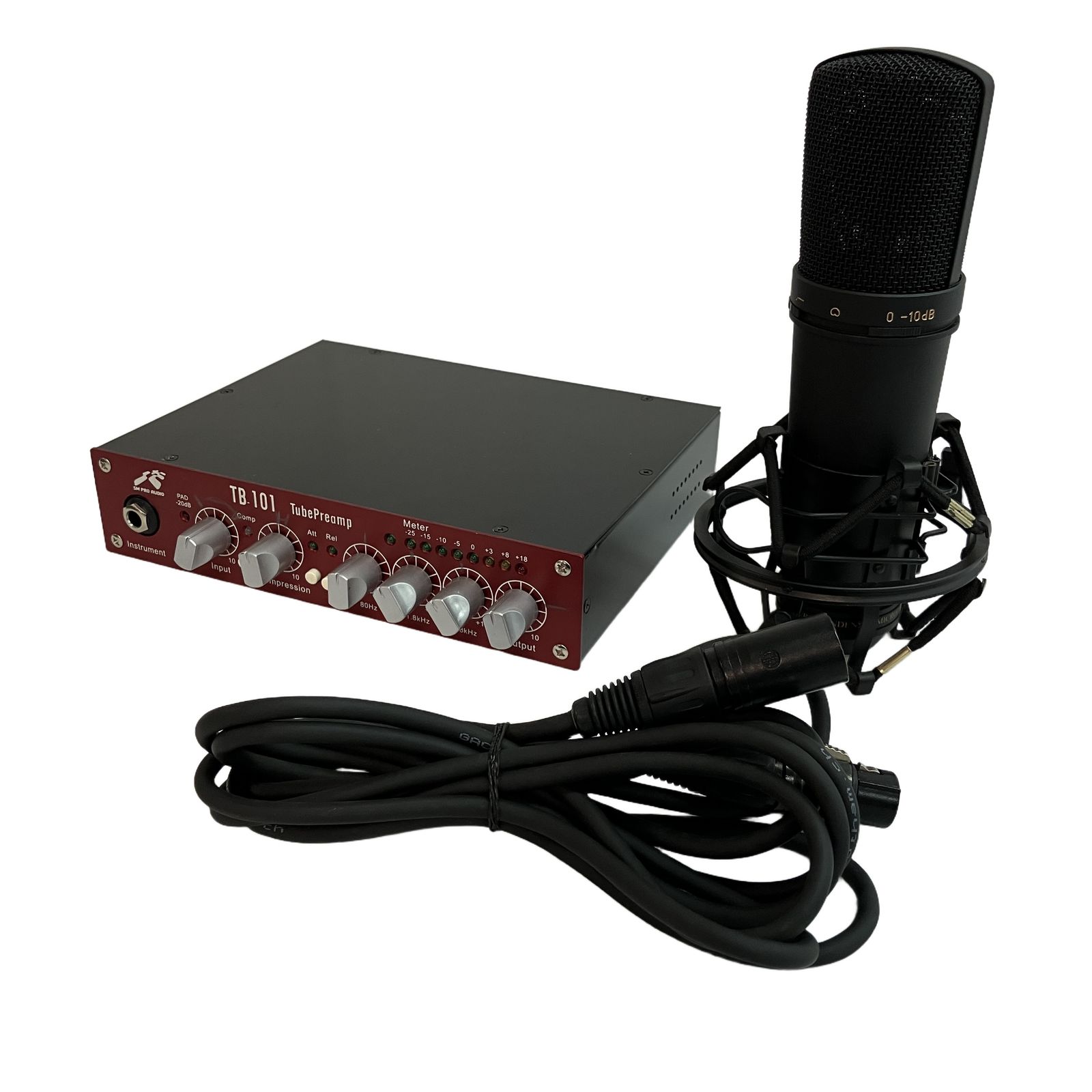 SM PRO audio Recording pack MC-01 TB101 GAC2-3M F/M レコーディングパック 真空管 プリアンプ コンデンサーマイク 音響 中古 C11330051 15,914円