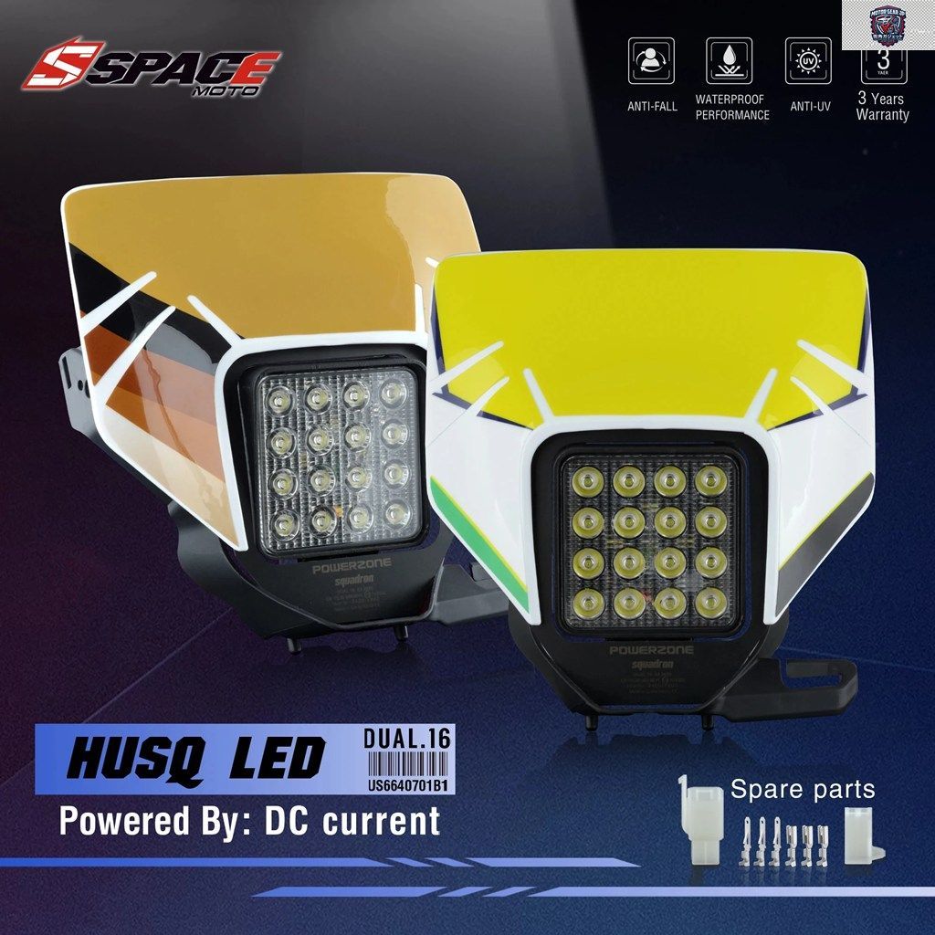 スペースモトLEDヘッドライトヘッドランプヘッドライトスーパーモトフェアリングハスクバーナハスキーTE TEエンデューロVSL LEDヘッドライ