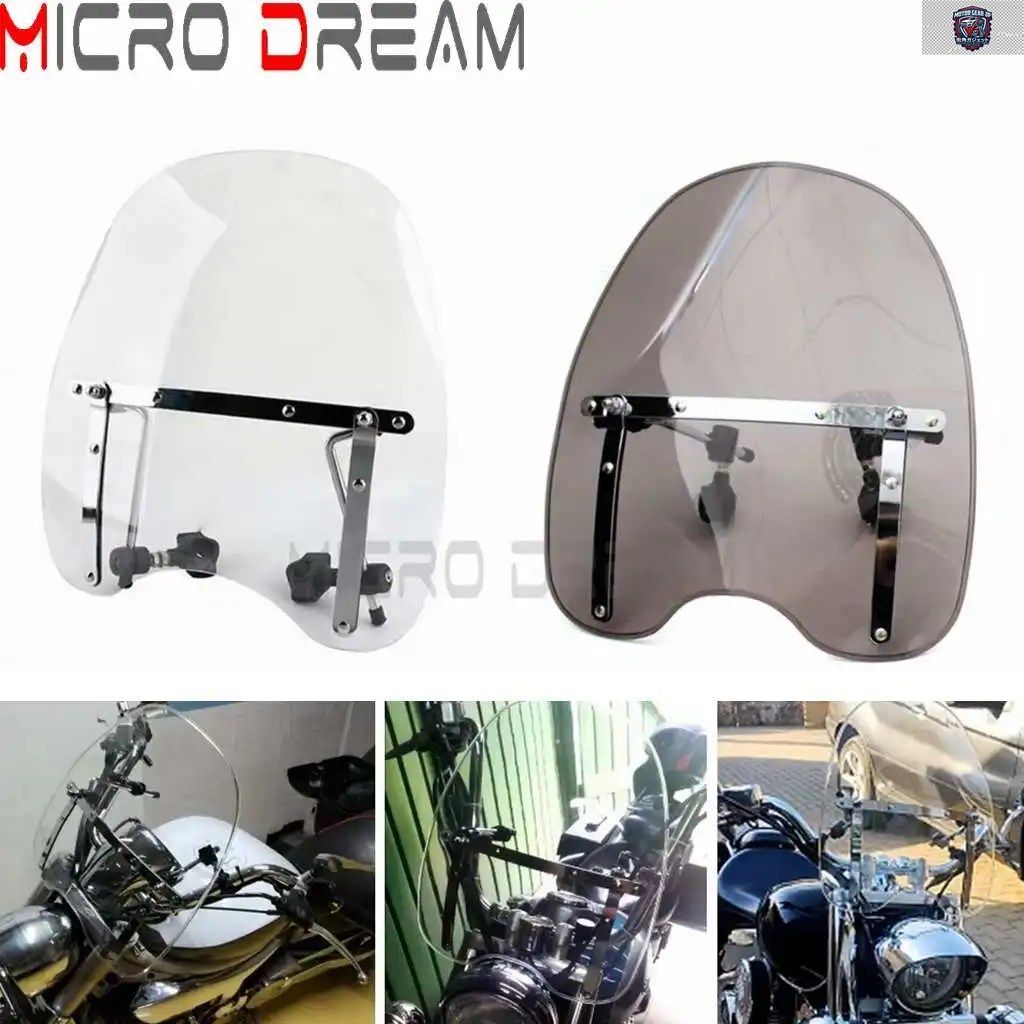 オートバイ 7/8 インチ ハンドルバー デフレクター クロスボーン 18 インチ クルーザー フロントガラス フロントガラス スクリーン ホンダ