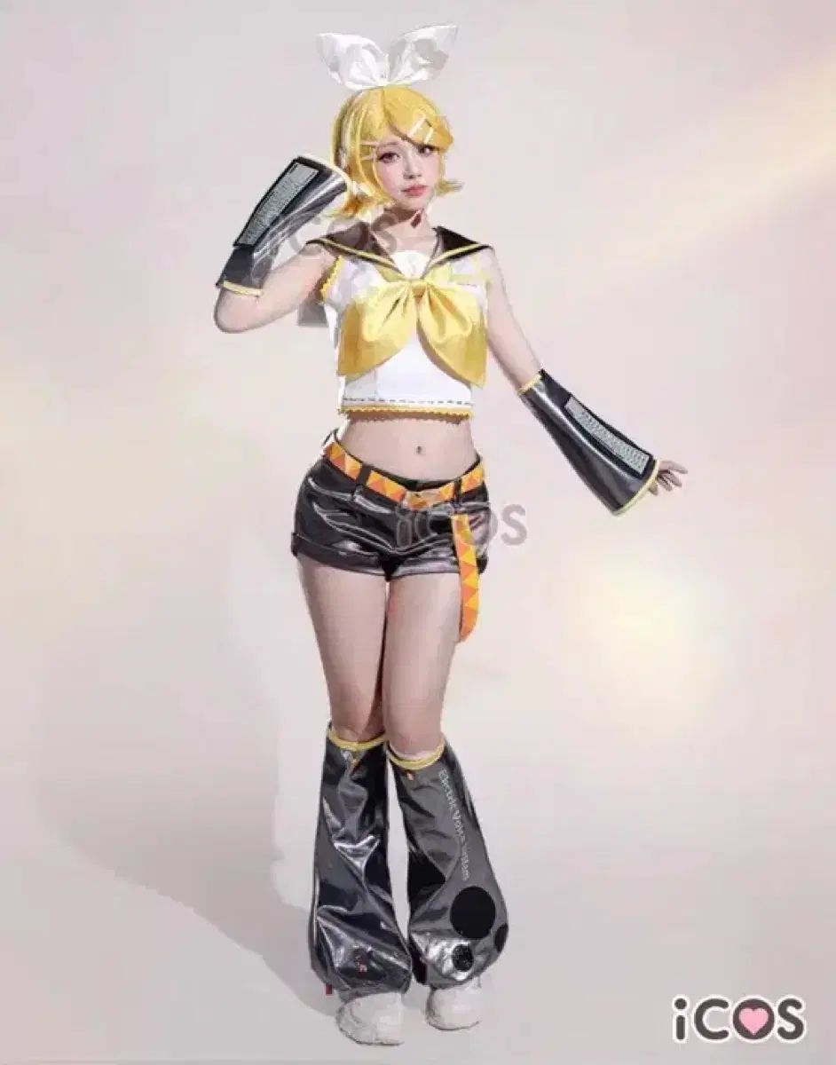 icos vocaloid 鏡音 リン コスプレ 衣装 セット