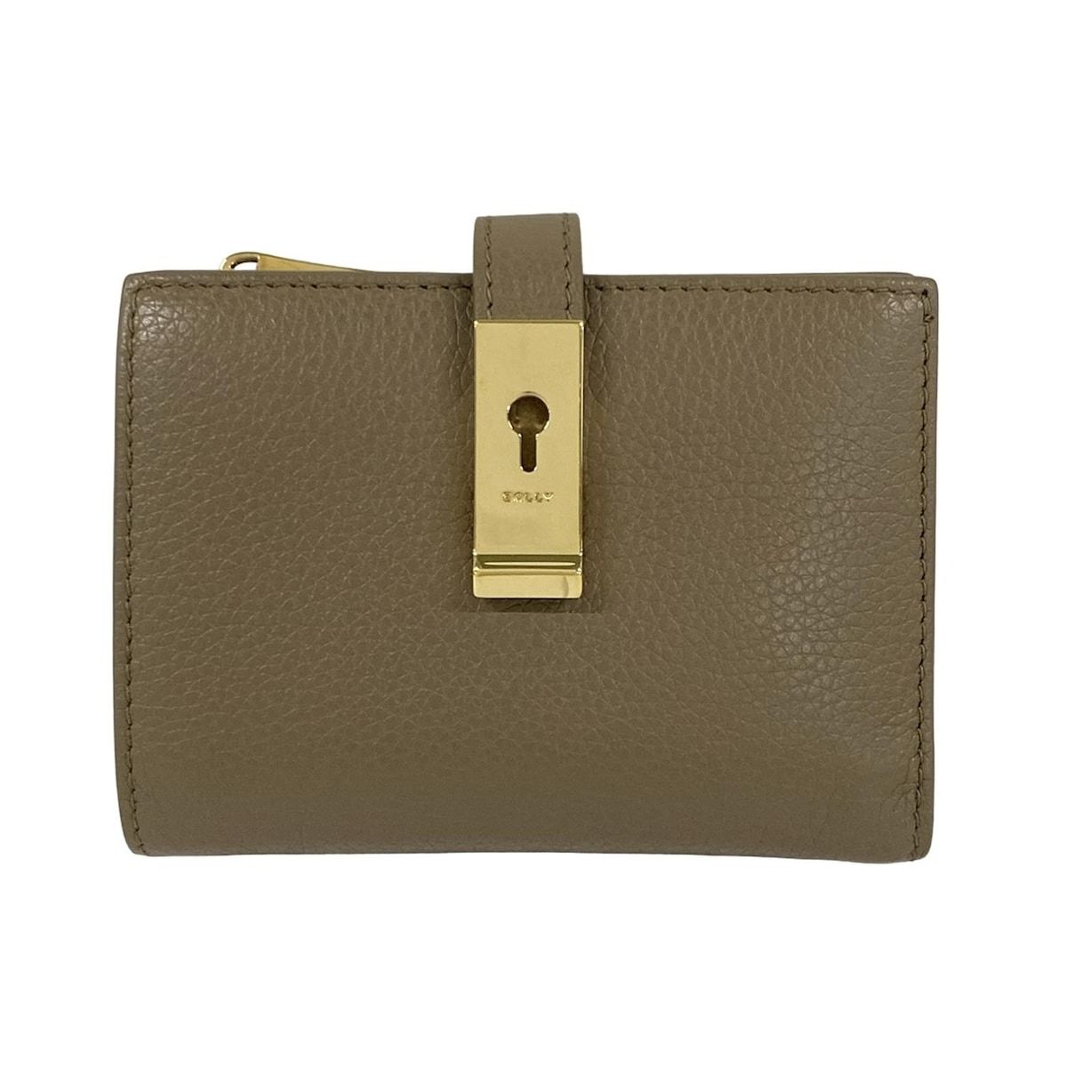 BALLY(バリー) 2つ折り財布美品 - グレーベージュ レザー