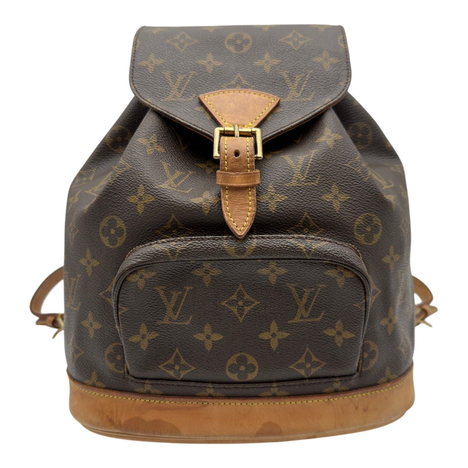 ルイ・ヴィトン LOUIS VUITTON モンスリMM M51136 ブラウン モノグラム/レザー レディース リュック・デイパック