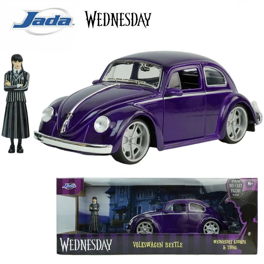 ダイキャスト 1/24 箱入り ミニカーJADA WEDNESDAY VOLKSWAGEN BEETLE