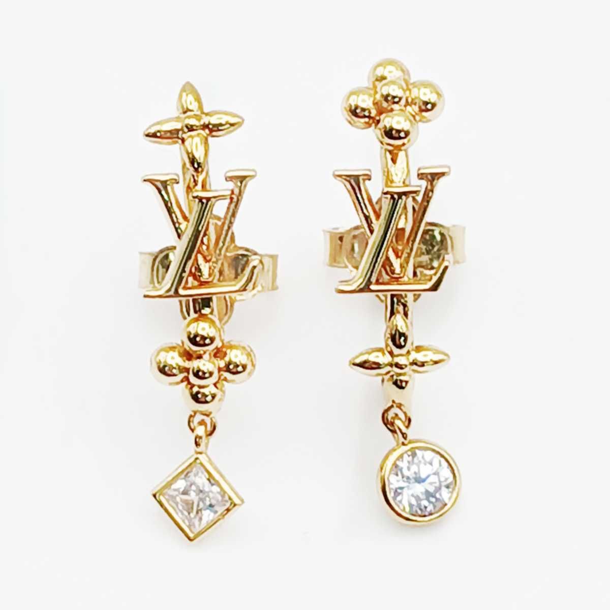 LOUIS VUITTON ルイ・ヴィトン ピアス LV インザスカイ ピアス M01257 レディース GP ゴールド 中古