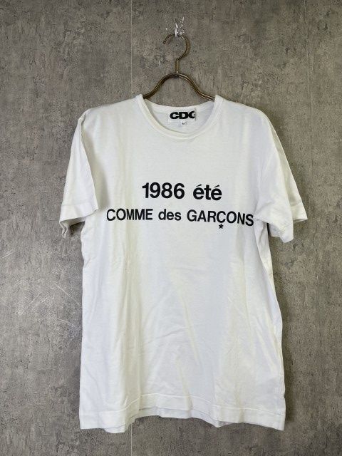 【中古】CDG ｼｰﾃﾞｨｰｼﾞｰ 1986 TEE Tｼｬﾂ ﾛｺﾞ 半袖 COMME des GARCONS ｺﾑﾃﾞｷﾞｬﾙｿﾝ ﾎﾜｲﾄ M 33970853