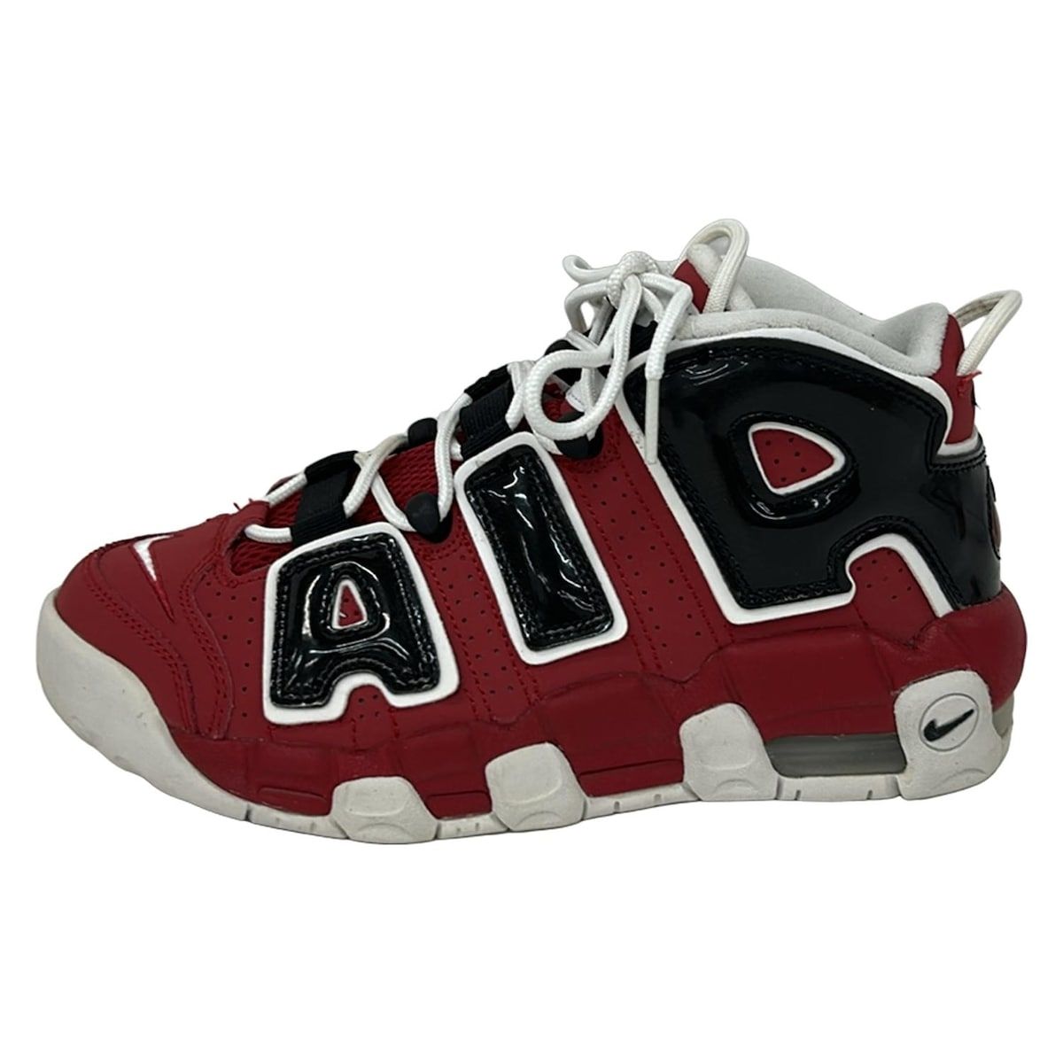 NIKE(ナイキ) スニーカー 24 レディース エアモアアップテンポ 415082-600 レッド×黒×白 ハイカット