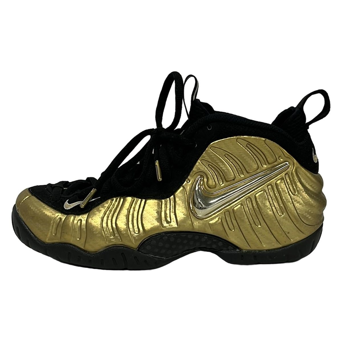 NIKE(ナイキ) スニーカー 24 レディース エア フォームポジット プロ 624041-701 ゴールド×黒 ハイカット