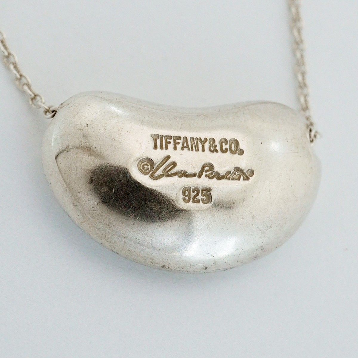 6jfb0006-k】ティファニー ネックレス ビーン シルバー925【中古