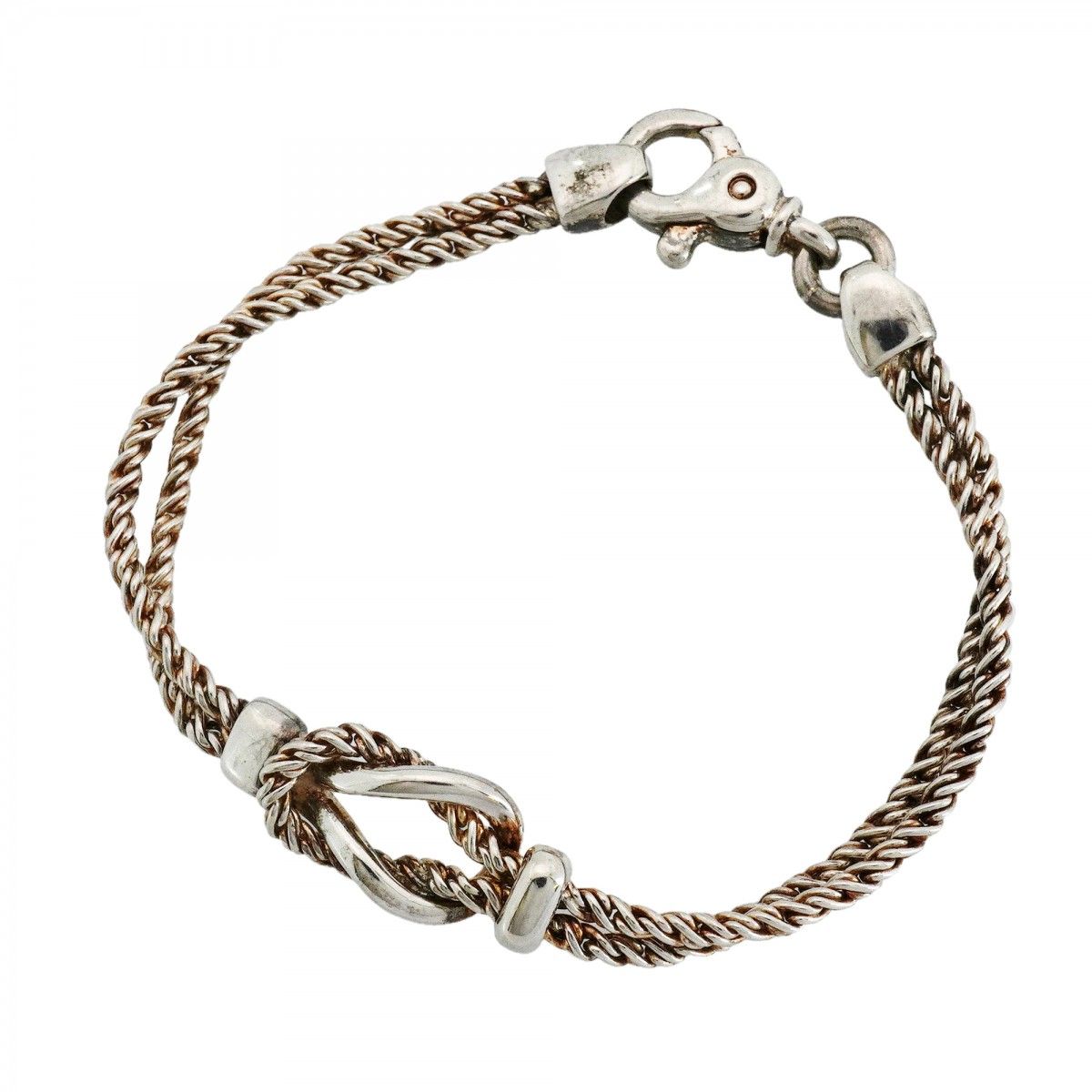 【6jfb0022-k】ティファニー ブレスレット センターノット/ダブルロープ シルバー925【中古】メンズ レディース ユニセックス 77,869円