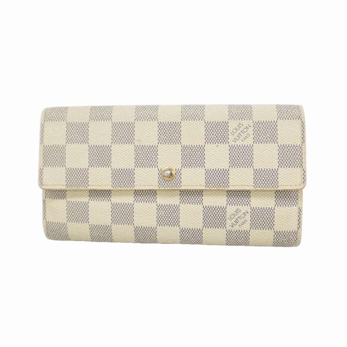 【6fa0668】ルイヴィトン 長財布 ダミエ・アズール ポルトフォイユサラ N61735 ホワイト【中古】レディース