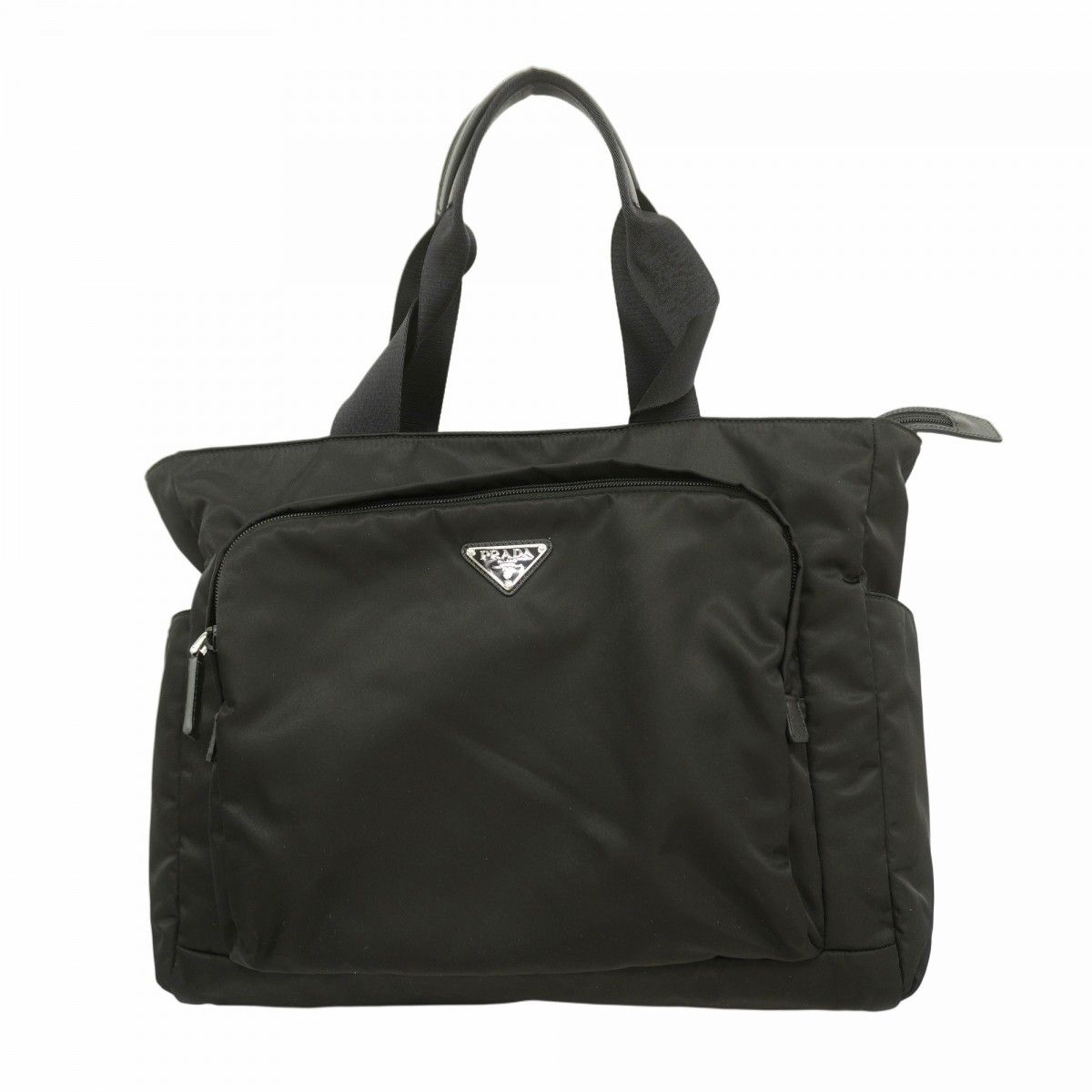 【6fa1785】プラダ トートバッグ サフィアーノ ナイロン ブラック シルバー金具【中古】レディース 101,645円