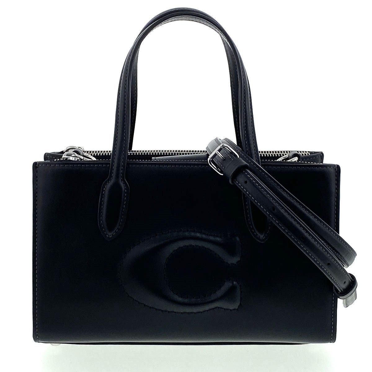 COACH コーチ ニーナ スモール トートバッグ レディース ブラック 中古