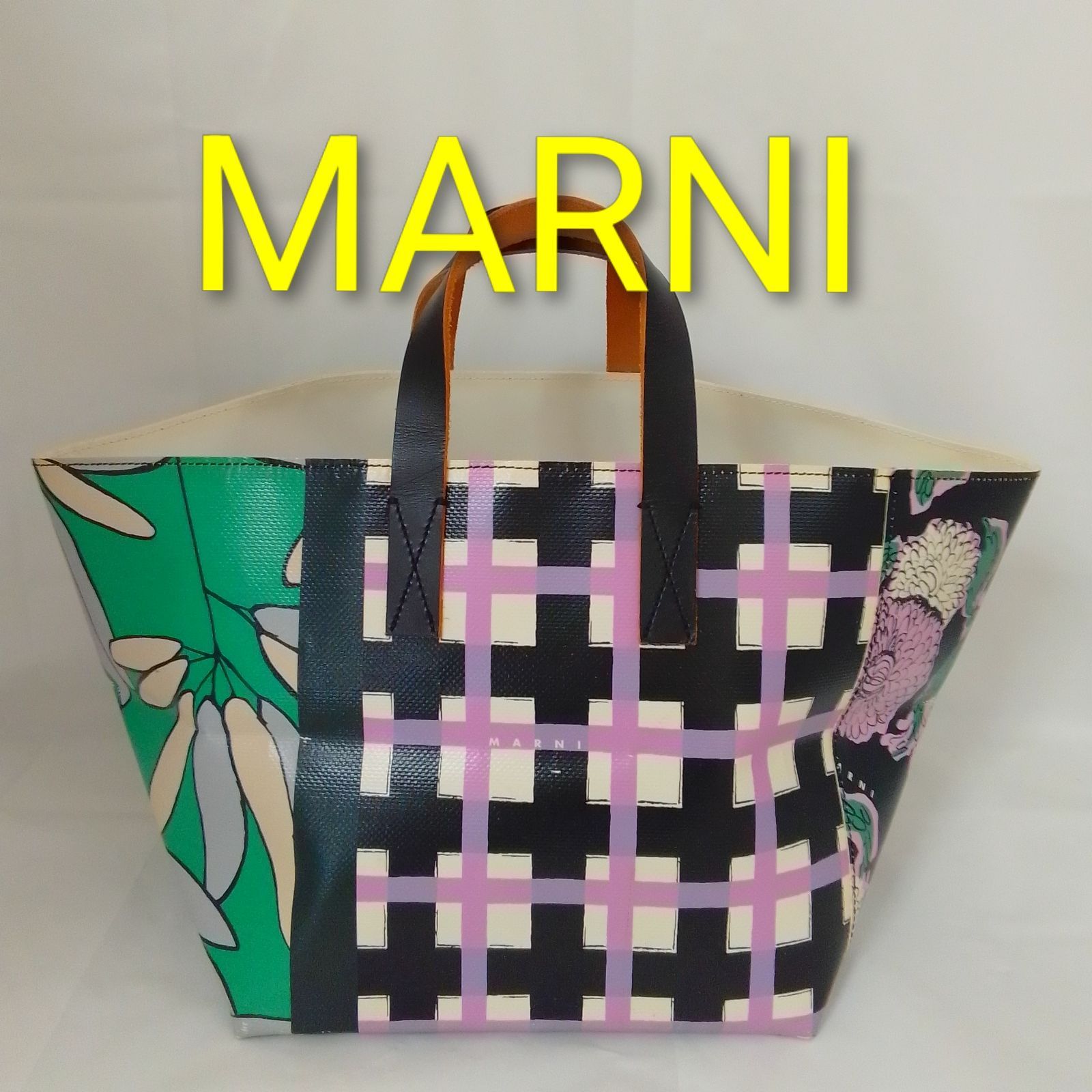 ARK21 マルニ 極美品 マルニマーケット ハンドバッグ 花柄 フラワー