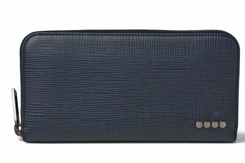 トッズ 財布 TOD'S 長財布 ラウンドファスナー式 メタルロゴ ネイビー XAMLCTA0400NPHU820【中古】