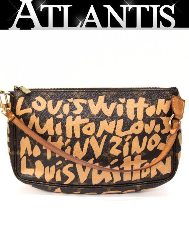 ルイヴィトン Louis Vuitton ポシェットアクセソワール アクセサリーポーチ モノグラムグラフィティ ピーチ M92193 【74985】