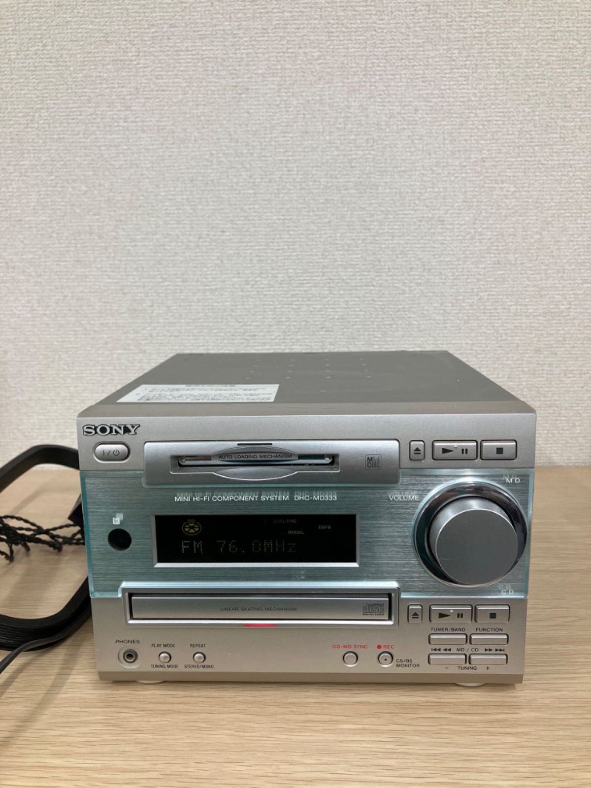 通電動作確認済み 再生の動作のみ未確認SONY HCD-MD333 CD/MD