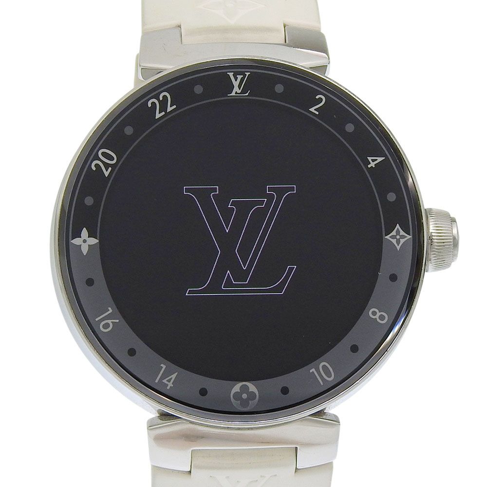 【本物保証】 希少 レア 箱・布袋・保付 超美品 ルイヴィトン LOUIS VUITTON タンブールホライゾン V2 コネクテッドウォッチ QA050 腕時計