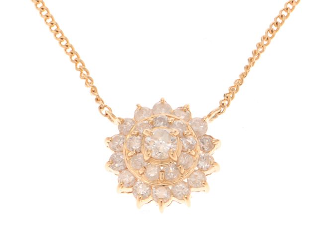 JEWELRY ジュエリー ジュエリー K18YG/D0.50ct/約2.7g【205】 貴金属･宝石 ネックレス K18イエローゴールド K18YG/ダイヤモンド イエロー レディース【中古】