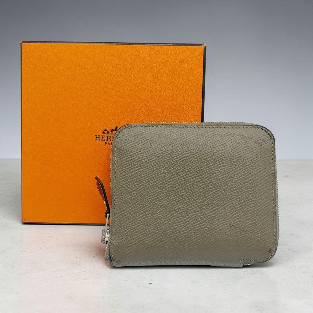⭐️良品⭐️ エルメス アザップ シルクイン コンパクト 財布 エトゥープ