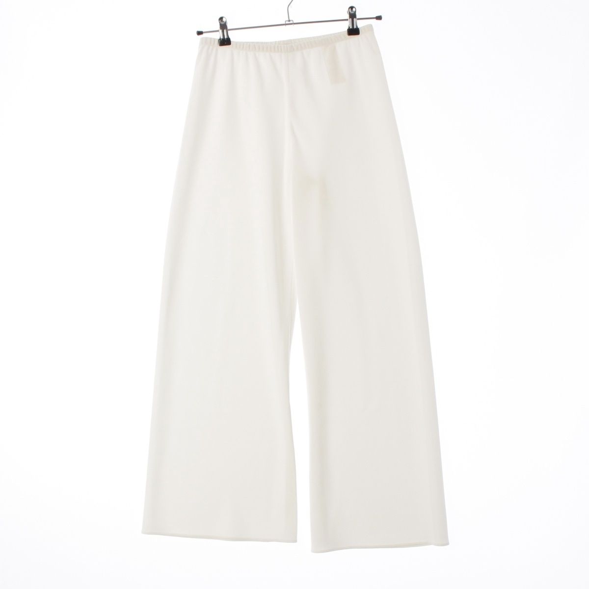 ザロウ 19SS トリアセテート イージー ワイド パンツ ボトムス 1766 W1969 ホワイト XS【中古】