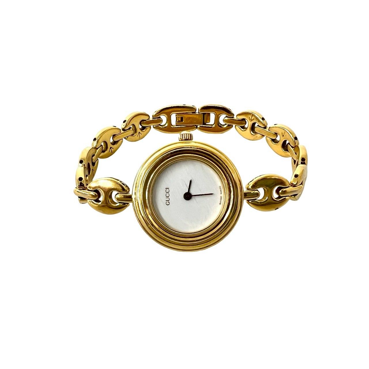 稼働品 極 美品 希少品 GUCCI グッチ ヴィンテージ ロゴ 刻印 チェーン