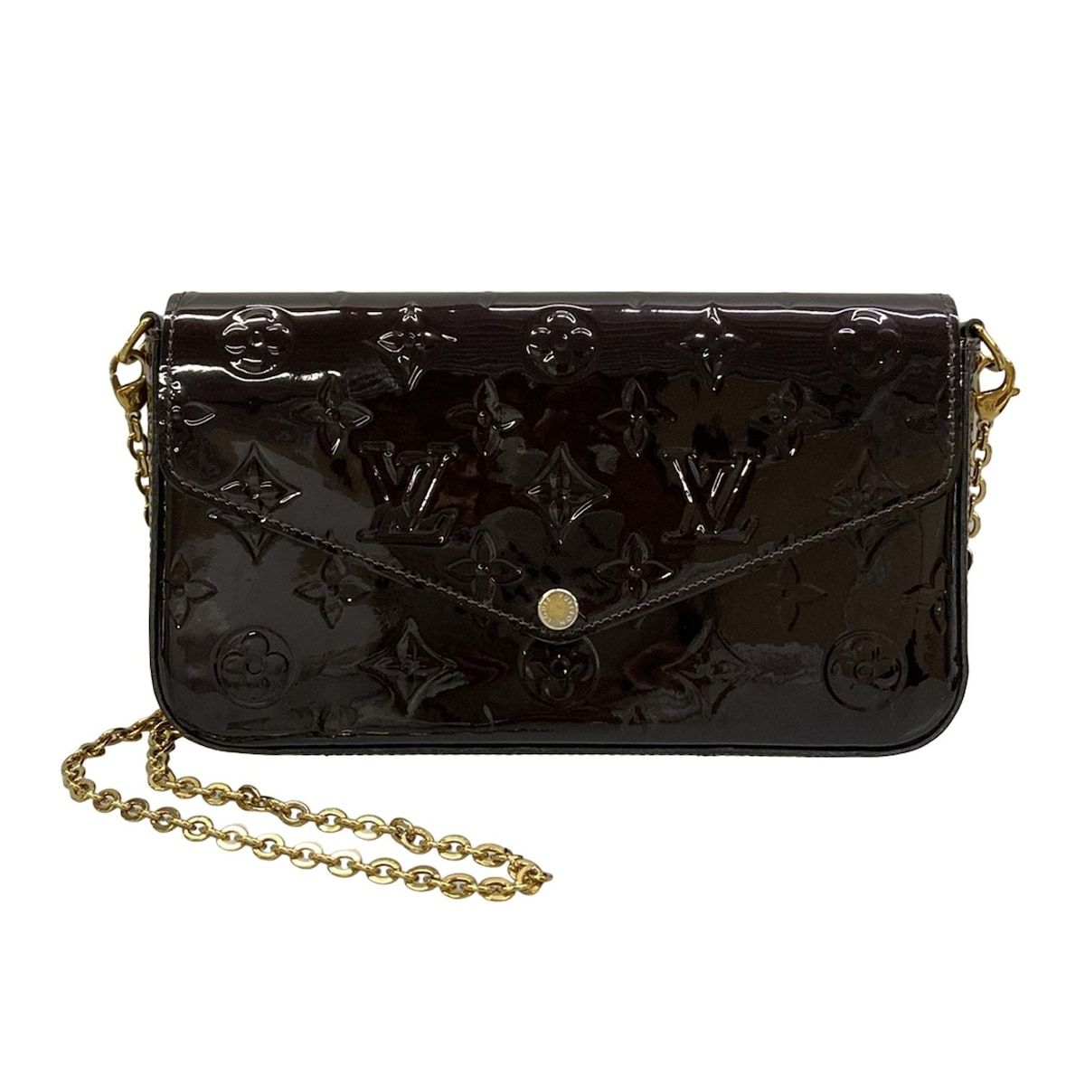LOUIS VUITTON(ルイヴィトン) 財布 モノグラムヴェルニ ポシェットフェリシー M61267 アマラント レザー
