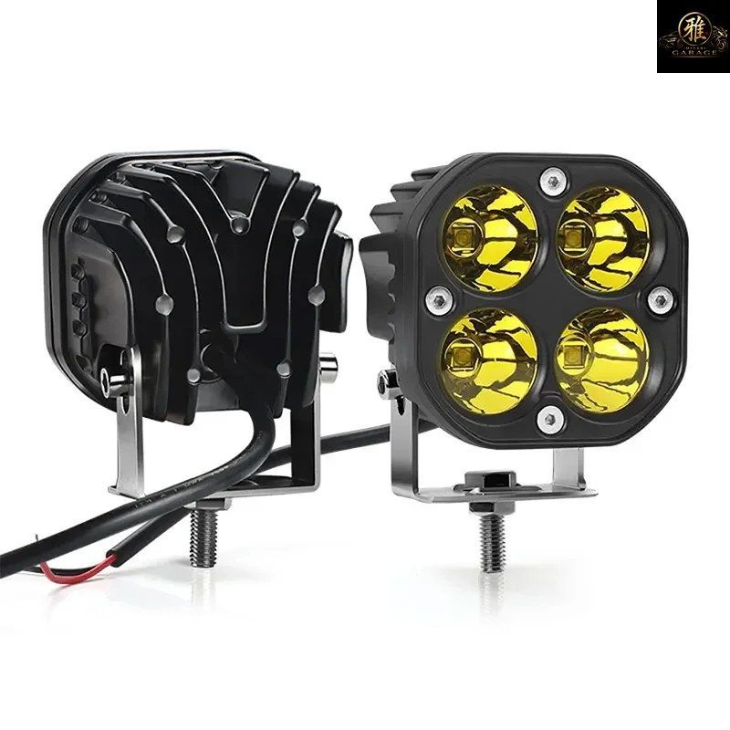 3インチLEDワークライトスクエアカーイエローホワイトスポットライト12V 24Vオフロードフォグランプラーダトラック4X4 4WDカーアクセサリー