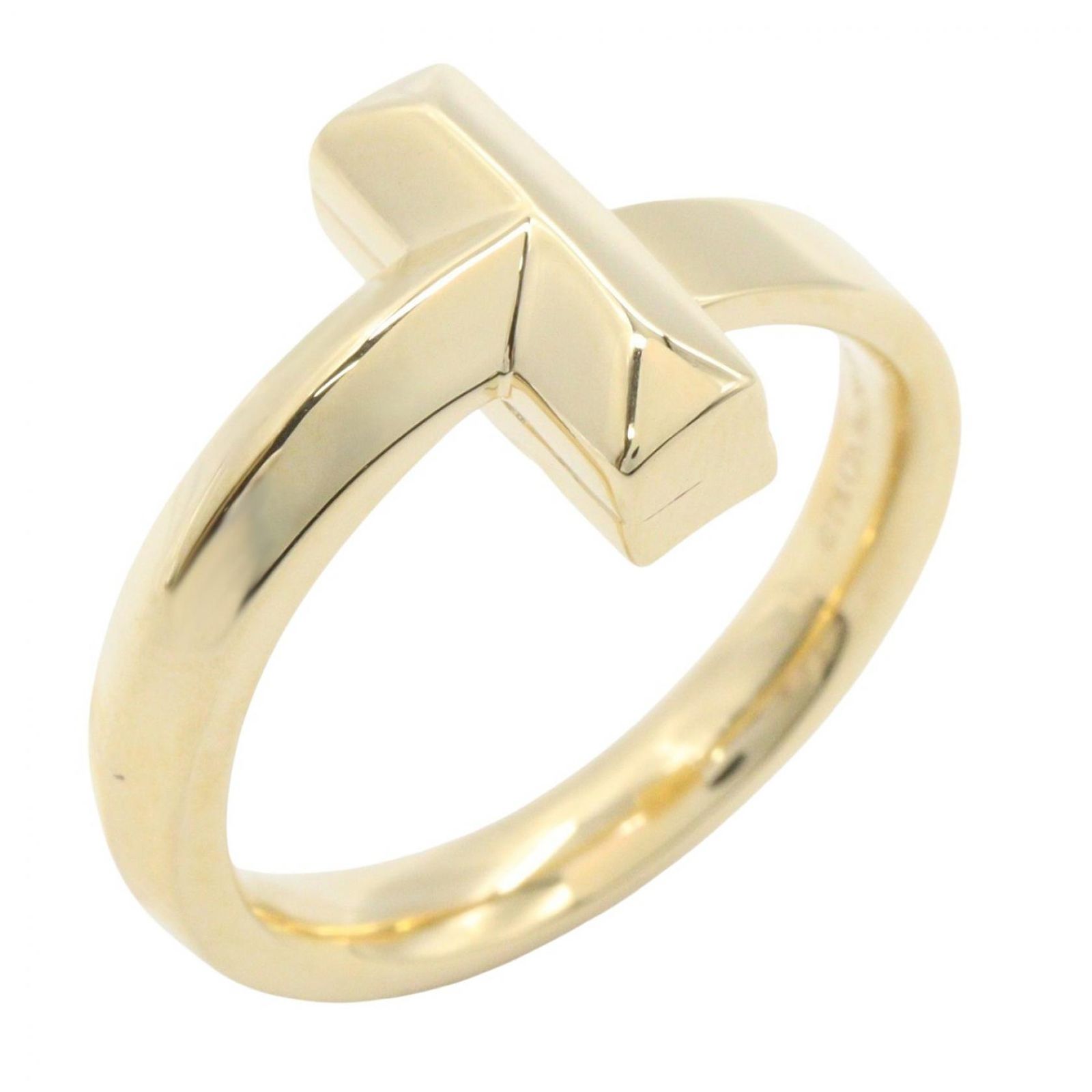 ティファニー TIFFANY＆CO リング・指輪 Tワン リング #18.5 K18（イエローゴールド） Tワン リング ユニセックス Used A