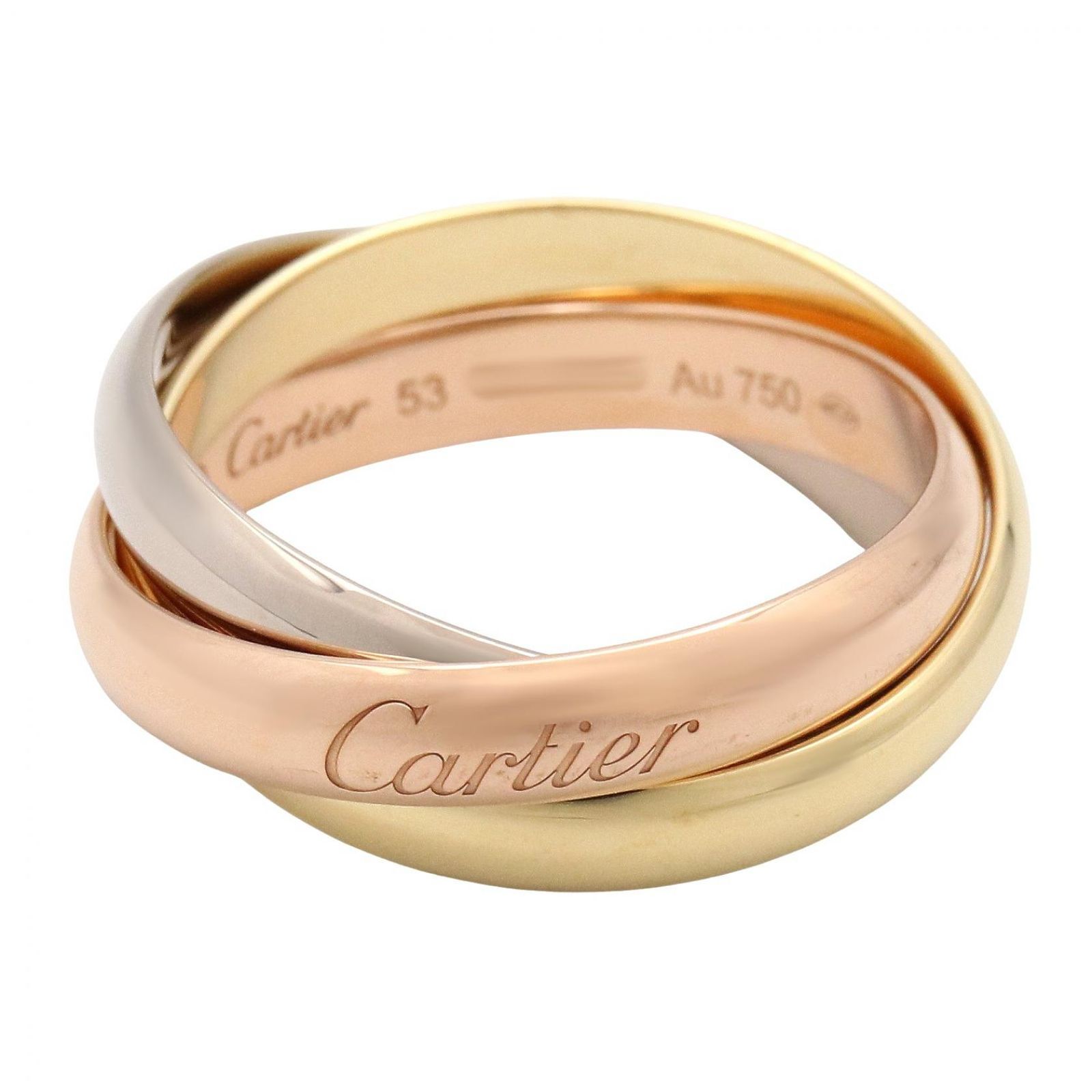 カルティエ CARTIER リング・指輪 トリニティリング CRB4052753 K18（イエローゴールド） K18WG（ホワイトゴールド） トリニティリング ユニセックス Used A