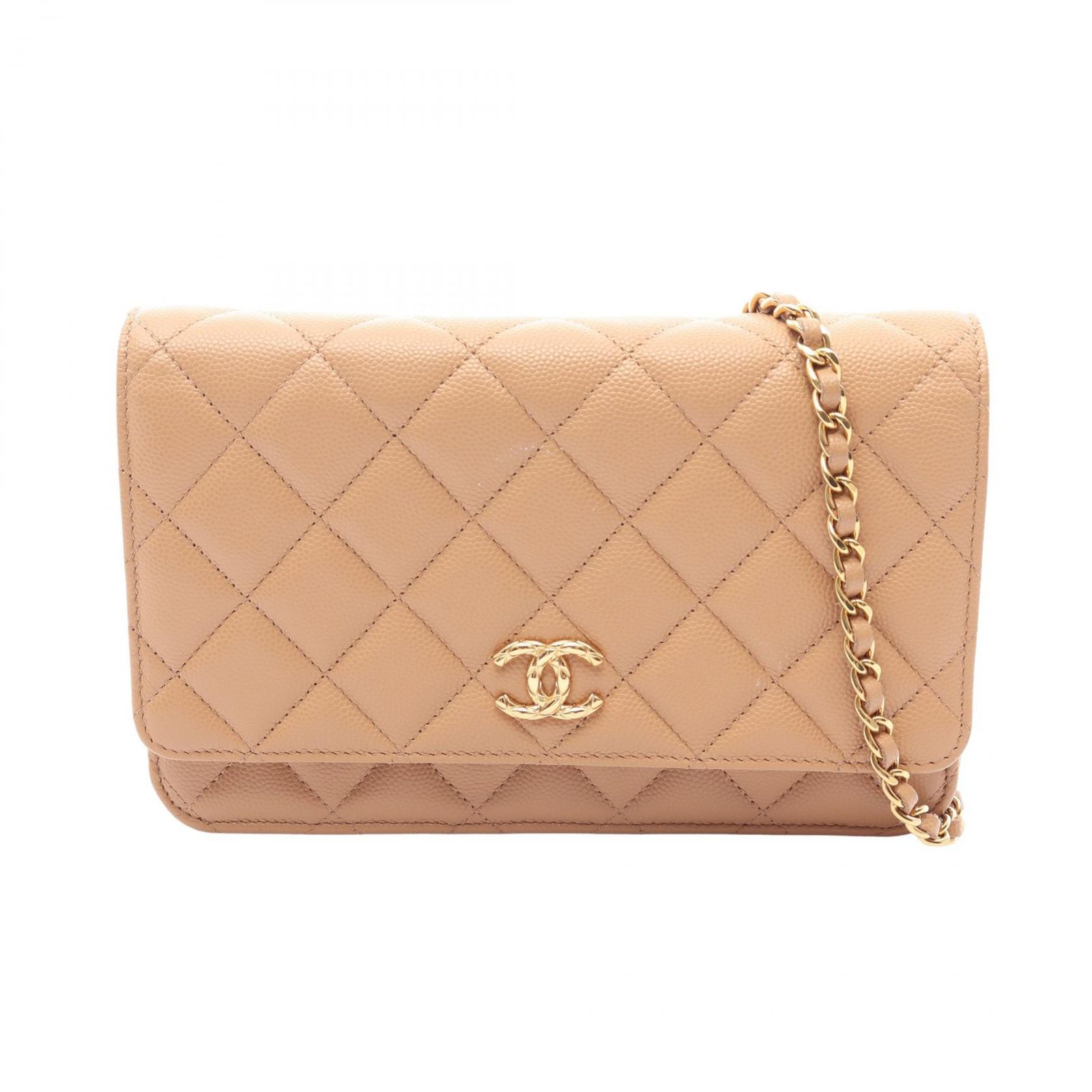 シャネル CHANEL ショルダーバッグ マトラッセ ベージュ カーフ（牛革