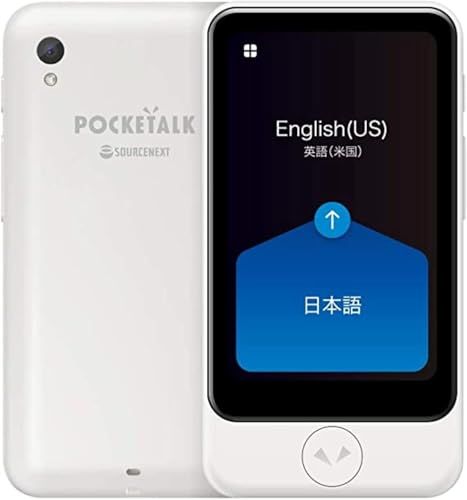 AI翻訳機 POCKETALK(ポケトーク)S Plus(1.85倍大型画面) グローバル通信2年付70言語以上対応 ホワイト PTSPGWJu