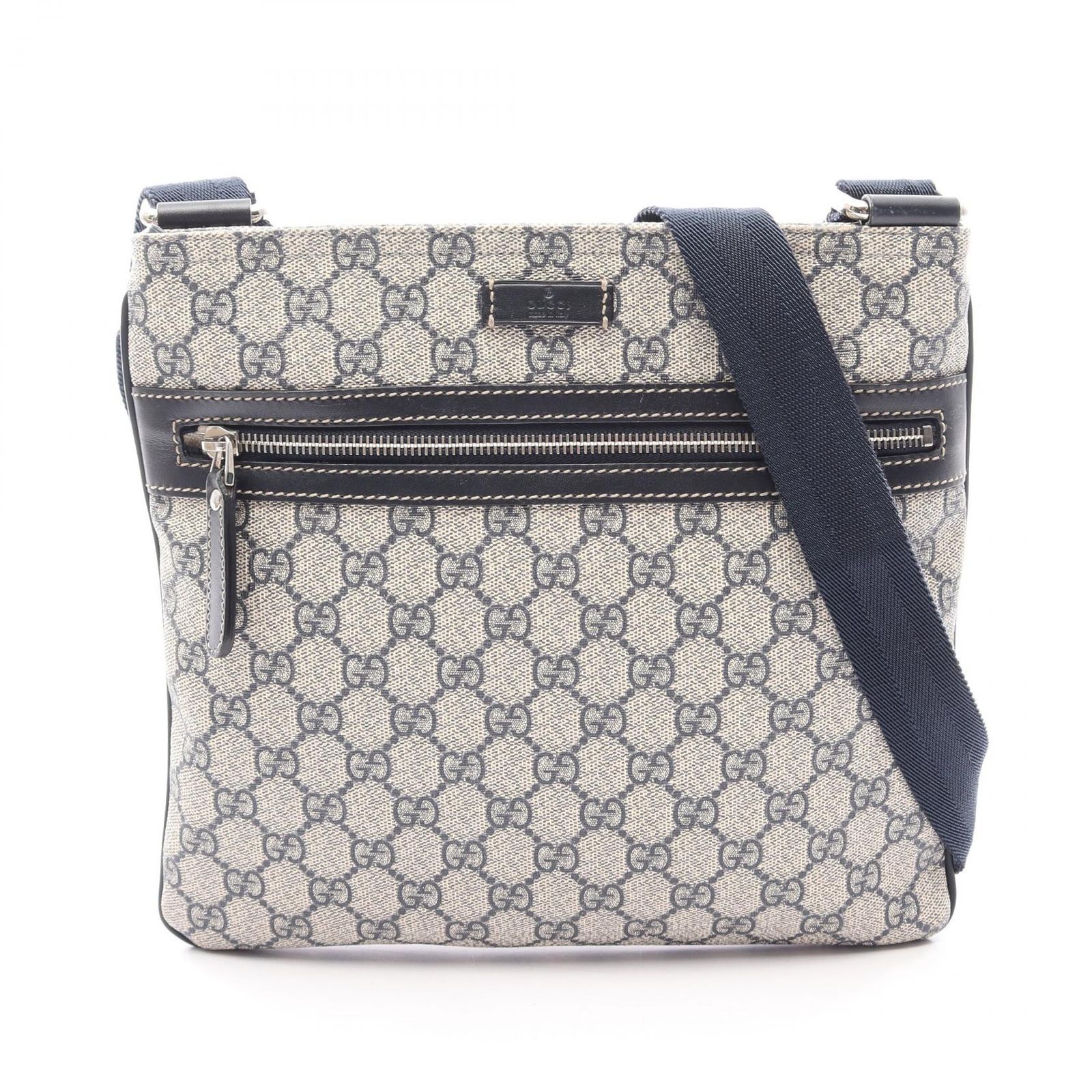 グッチ GUCCI ショルダーバッグ GGスプリーム 295257 ネイビー PVCコーティングキャンバス ショルダーバッグ レディース Used A