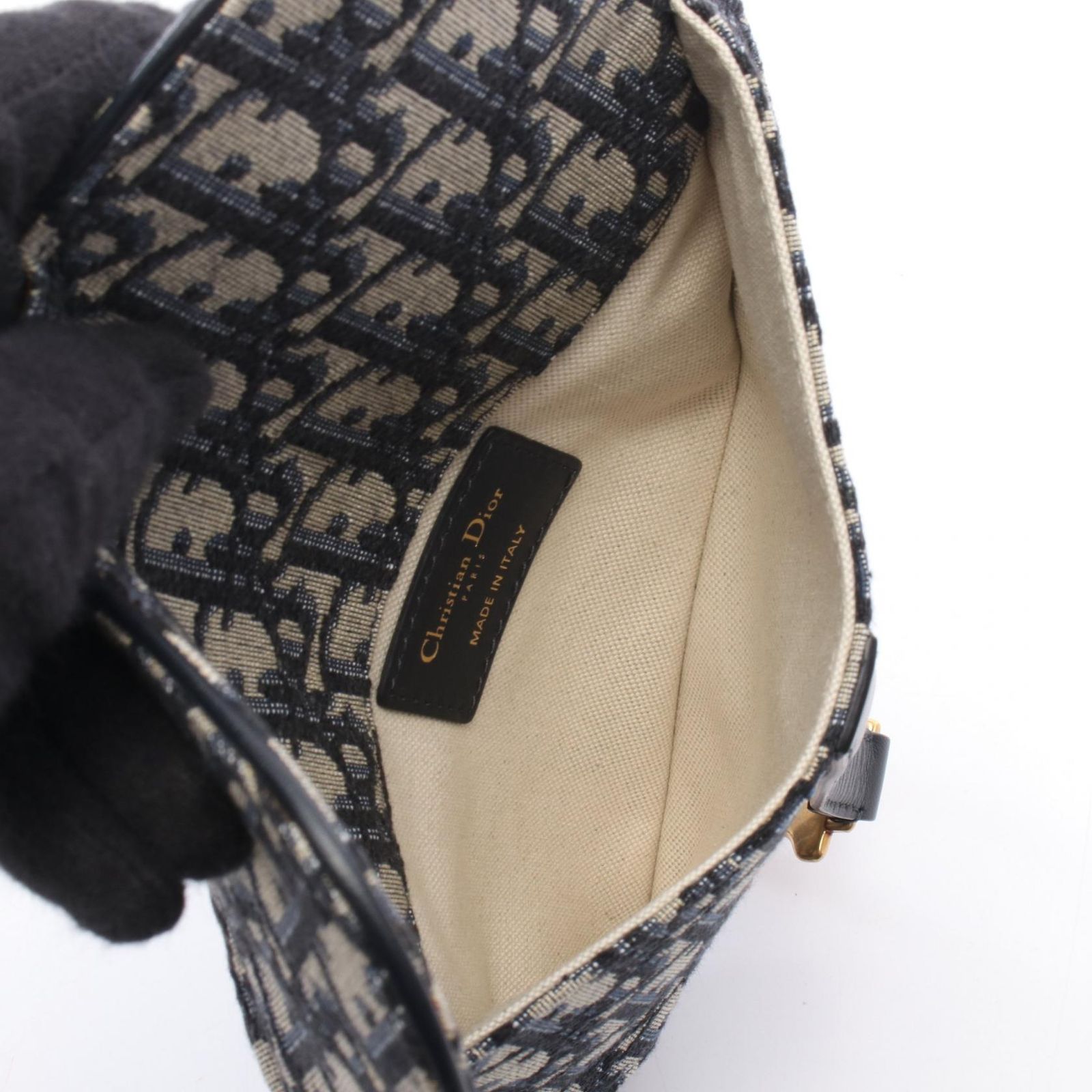 ディオール Dior ウエストバッグ SADDLE サドル オブリーク ネイビー 