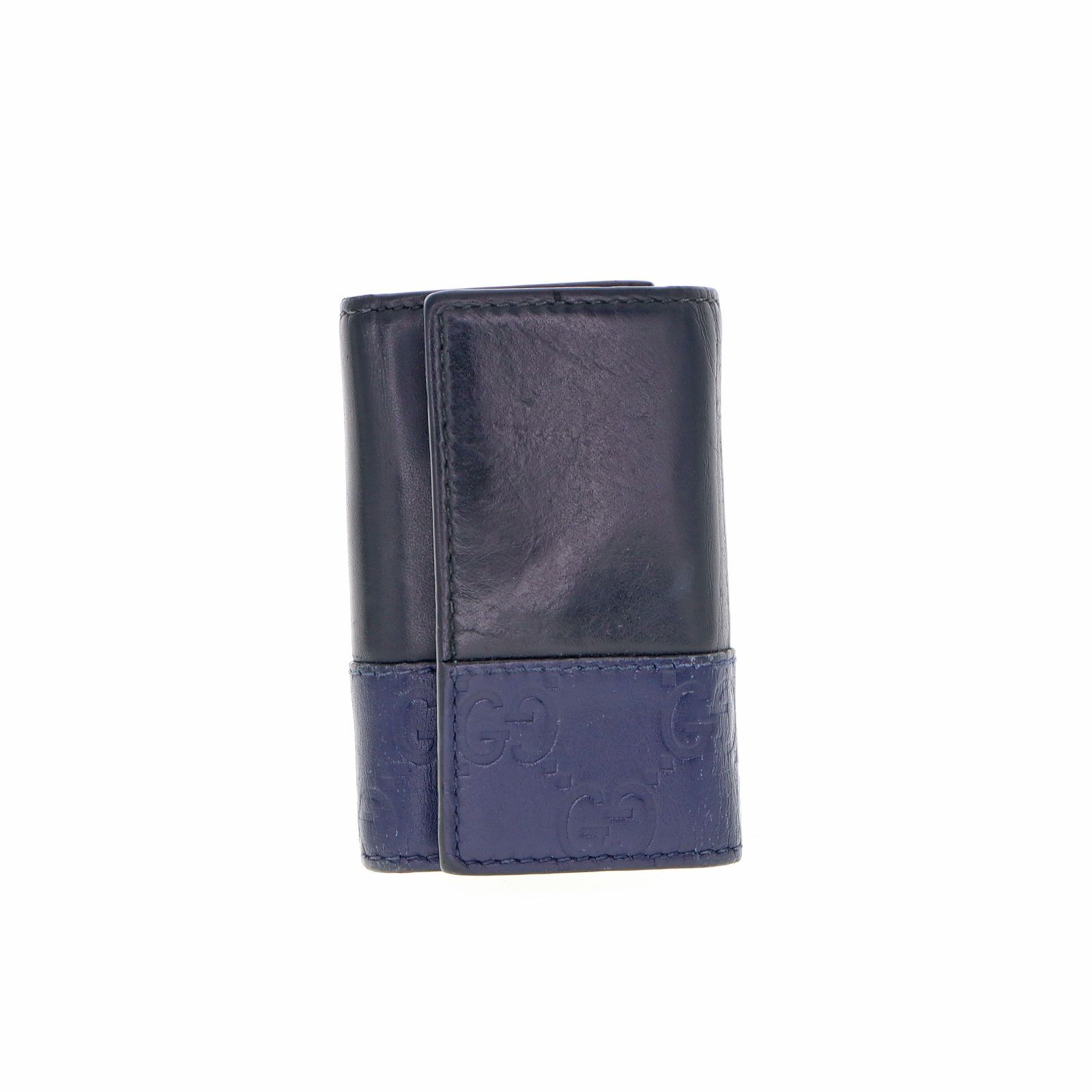 【中古】GUCCI グッチ 256433 6連キーケース GGキャンバス マイクログッチシマ レディース メンズ ケース ブラック ネイビー ブランド