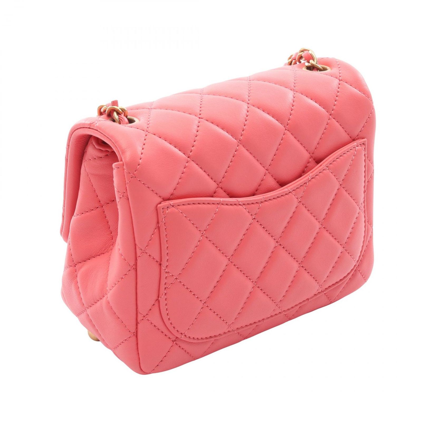 シャネル CHANEL ショルダーバッグ マトラッセ コーラルピンク 