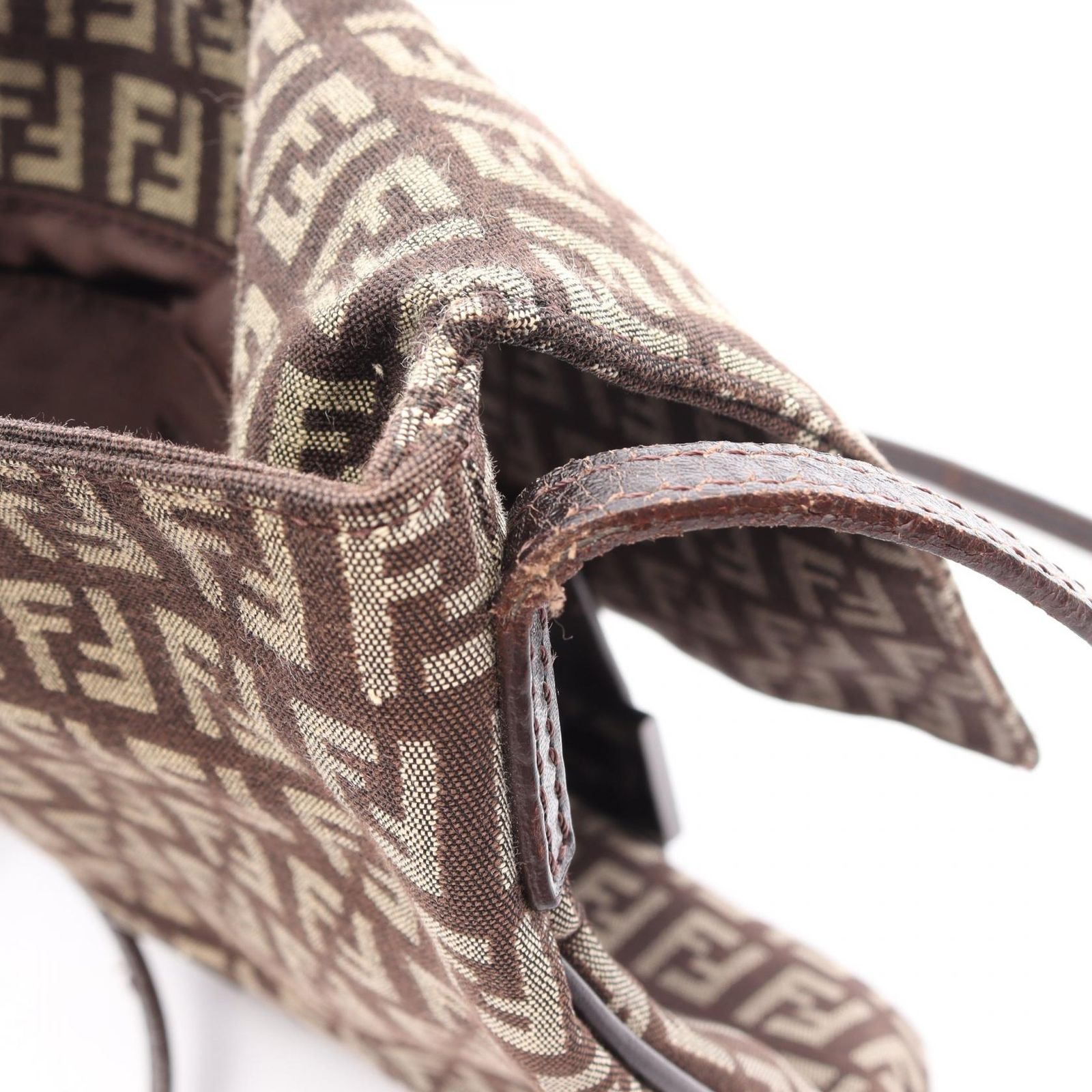 フェンディ FENDI ショルダーバッグ ズッキーノ ダークブラウン 