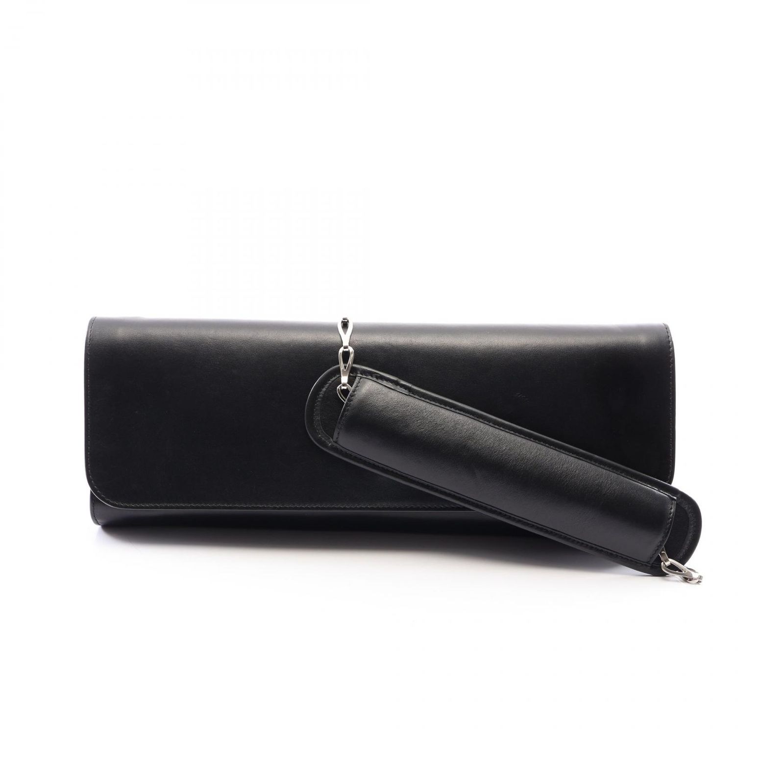バレンシアガ BALENCIAGA ショルダーバッグ ブラック レザー チェーンショルダー レディース Used B