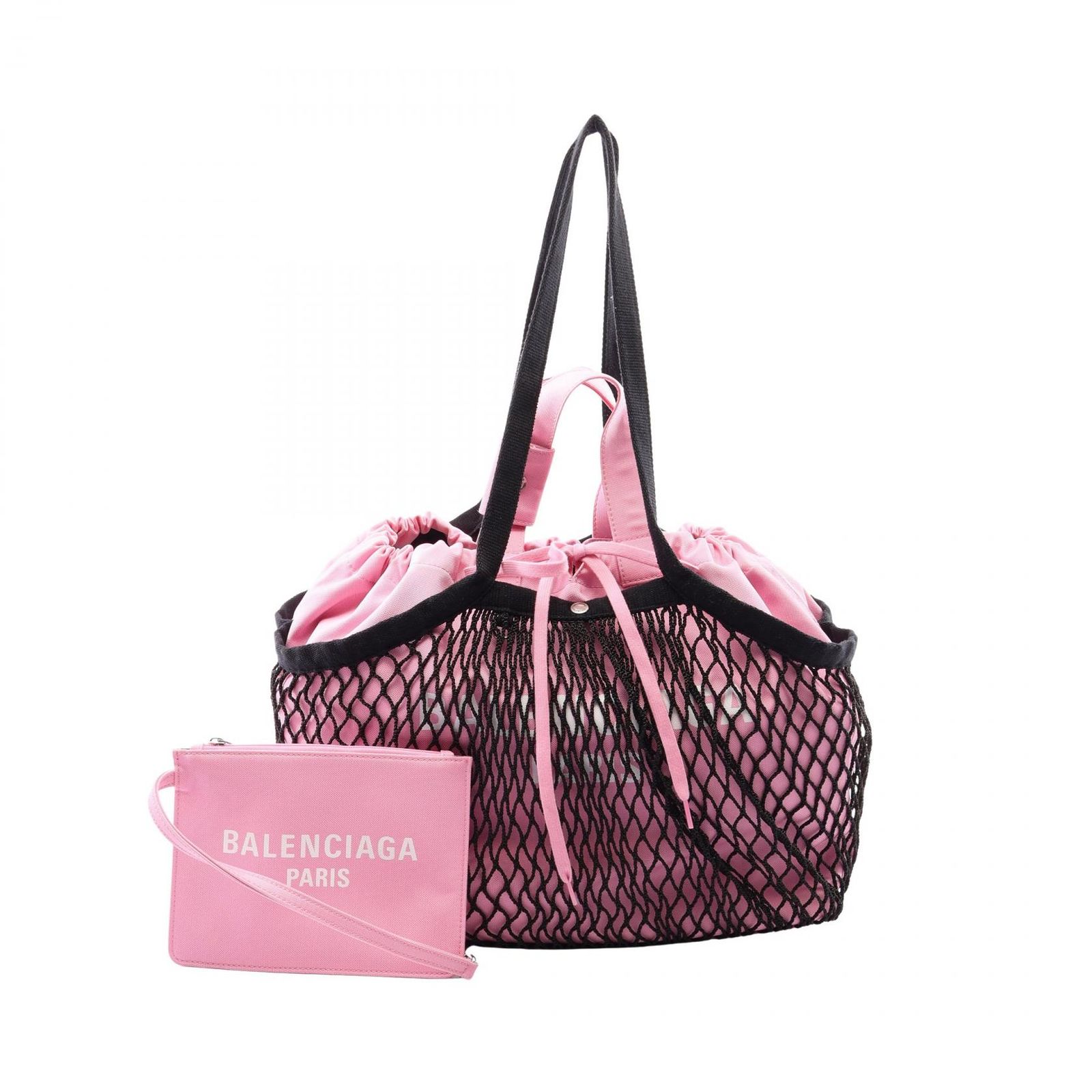 バレンシアガ BALENCIAGA トートバッグ 24/7 MEDIUM 2WAY 791809 ピンク/ブラック キャンバス 24/7 ミディアム トート レディース Used A