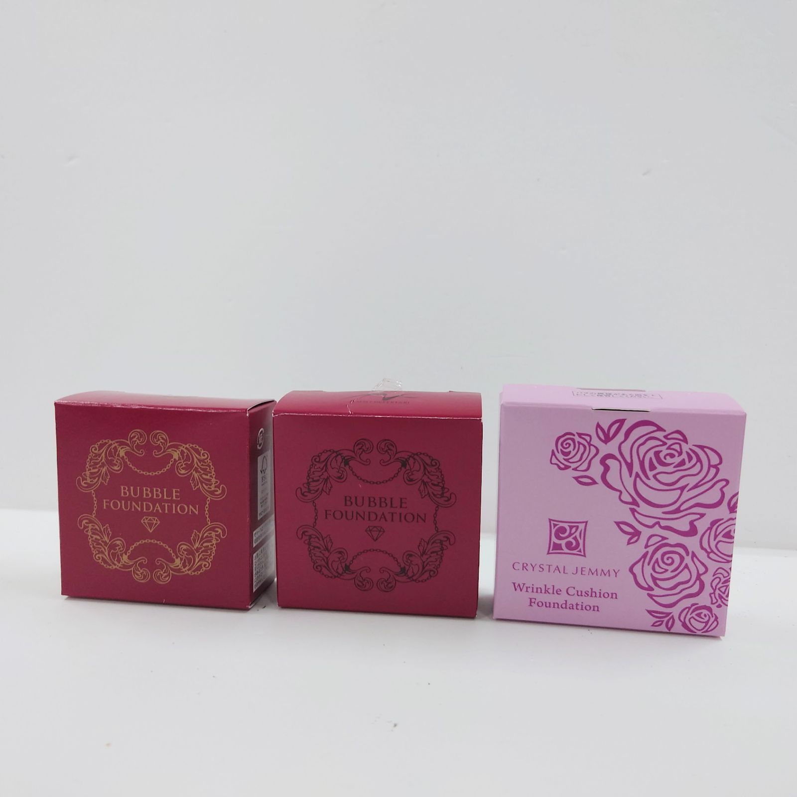 F3408 JEMMY NEFERTARI ジェミーネフェルタリ リンクルバブルファンデホワイト W&EI 詰替用(ブラシ付き) 12g×2・リンクルクッションファンデ1 詰替用(スポンジ付き) 12g 計3点セット