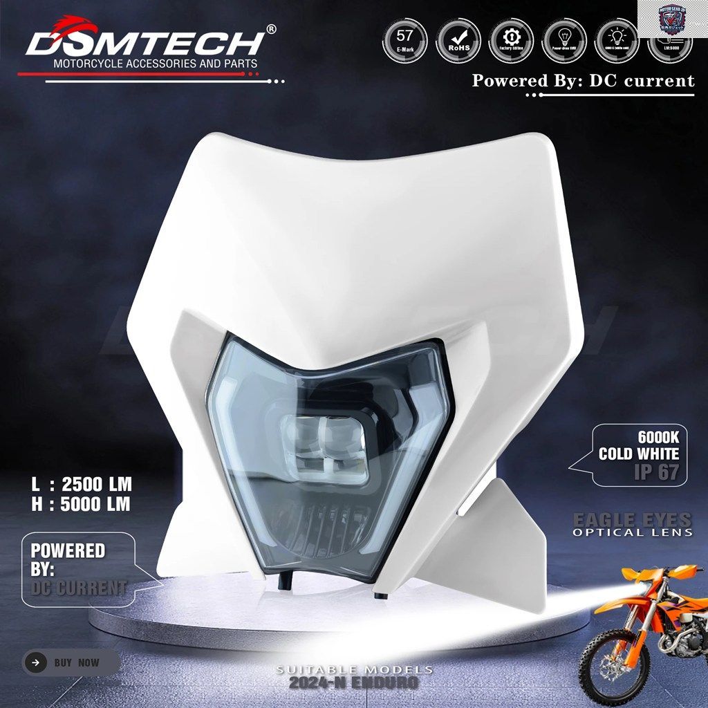 オートバイ用LEDヘッドライト KTM EXC SXF XCW MX 2024 ヘッドランプ ヘッドライト スーパーモト フェアリング ダートバイク エンデューロ