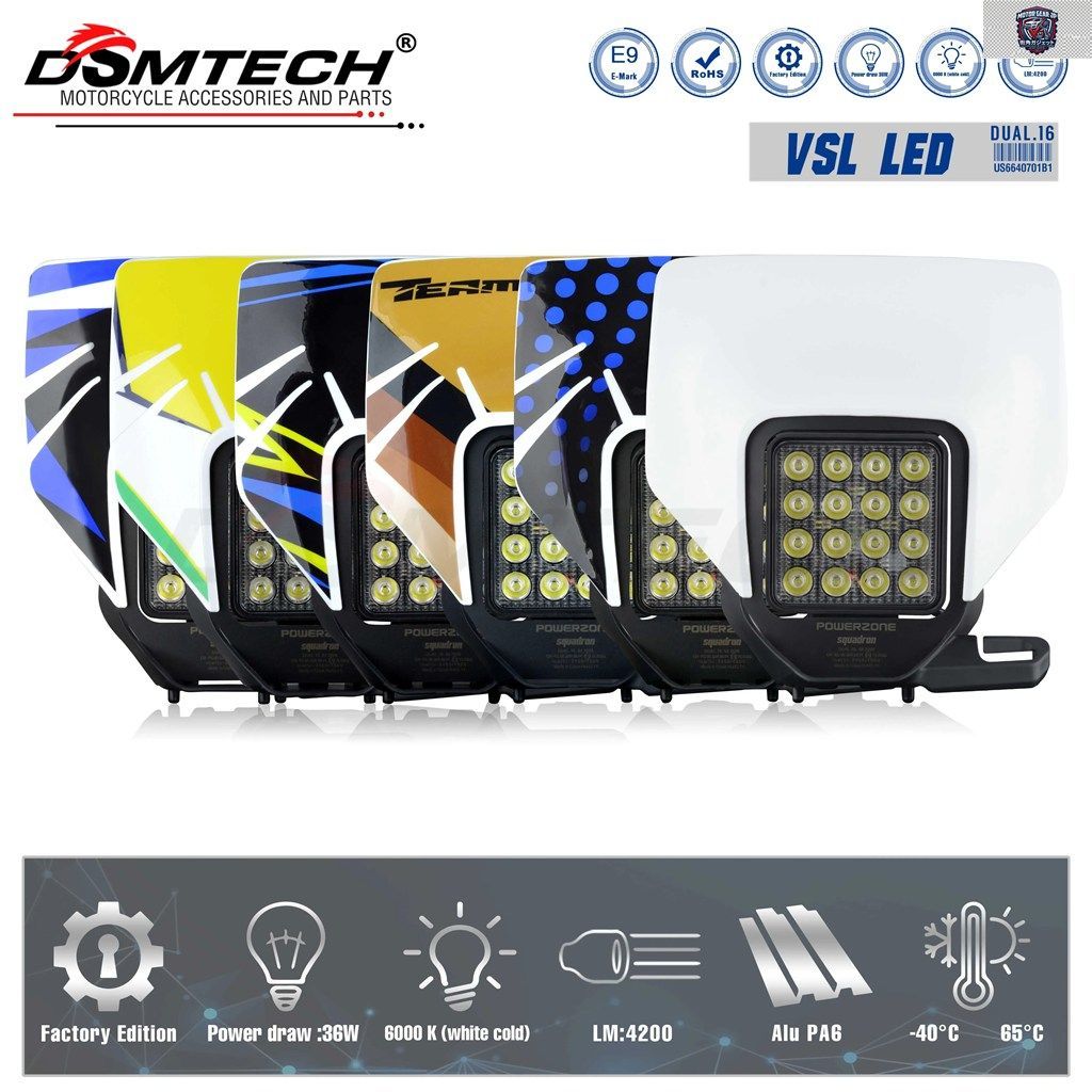 オートバイ用LEDヘッドライト、ヘッドランプ、ヘッドライト、スーパーモトフェアリング、ハスクバーナ、ハスキー、TE、TE、エンデューロ、V