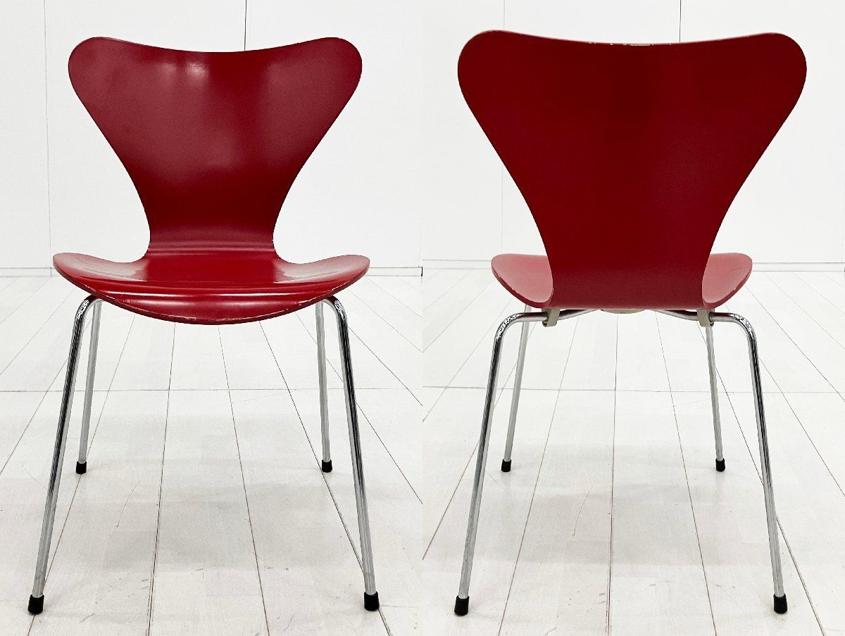 D)Fritz Hansen/フリッツハンセン□セブンチェア□ラッカー/レッド