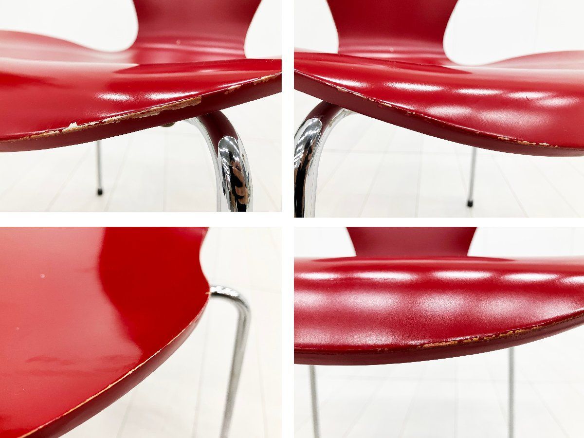B)Fritz Hansen/フリッツハンセン□セブンチェア□ラッカー/レッド