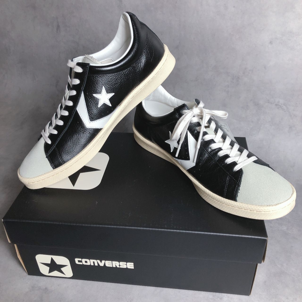 PQ426◇CONVERSE /SOMA : PRO LEATHER J VTG OX◇29cm◇グレー/黒 